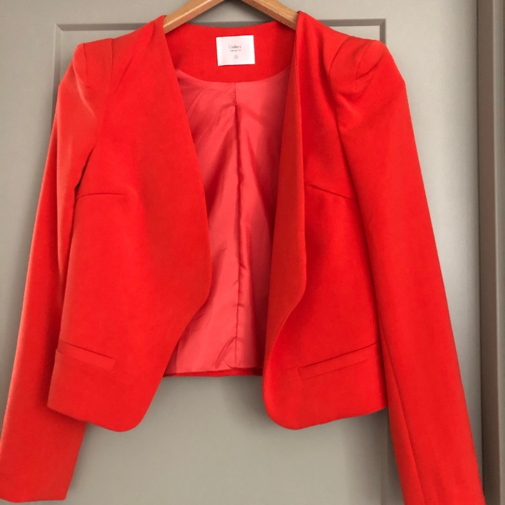 Designer red tailored jacket